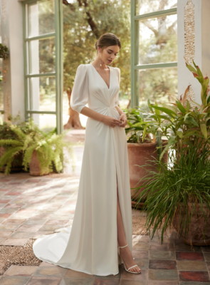 classical sheath wedding dress